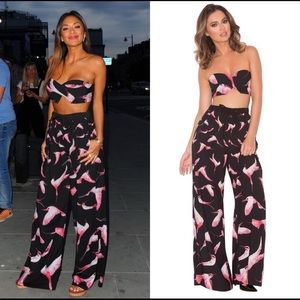 NWT {House of CB} Bird Print Trousers